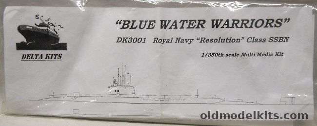 Delta Kits 1/350 Royal Navy Resolution Class SSBN Submarine - Bagged, DK3001 plastic model kit